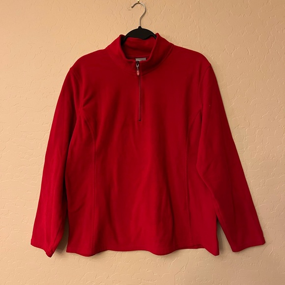 C9 by Champion Red Microfleece 1/4 Zip Activewear Jacket - Picture 5 of 12